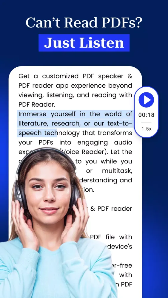 Ảnh chụp màn hình của Odify - PDF Speaker & Reader