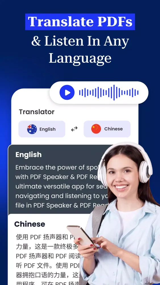 Ảnh chụp màn hình của Odify - PDF Speaker & Reader