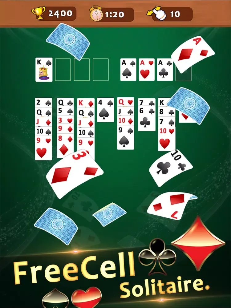Classic Solitaire Freecell iPad  Screenshots