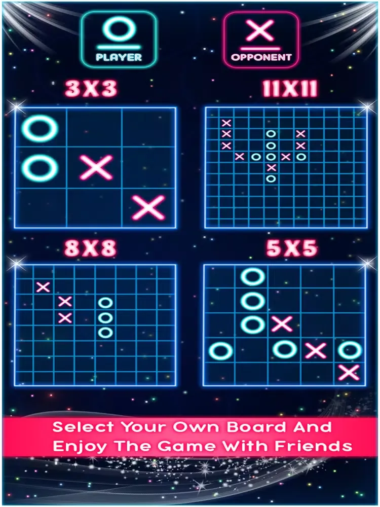 Tangkapan layar Tic Tac Toe Glow Puzzle Game iPad 