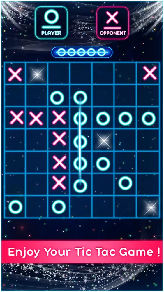 Tangkapan layar Tic Tac Toe Glow Puzzle Game