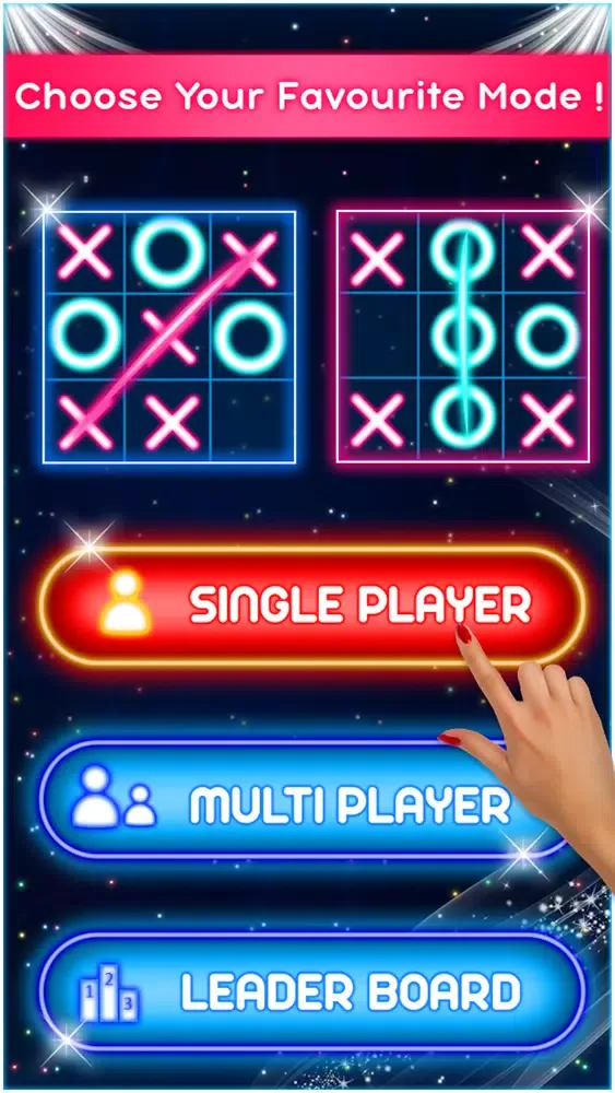 Tangkapan layar Tic Tac Toe Glow Puzzle Game