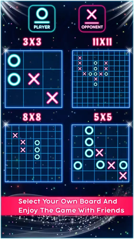 Tangkapan layar Tic Tac Toe Glow Puzzle Game