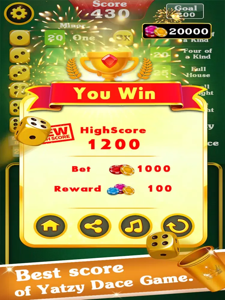 Capturas de tela do Yatzy Dice Game iPad 