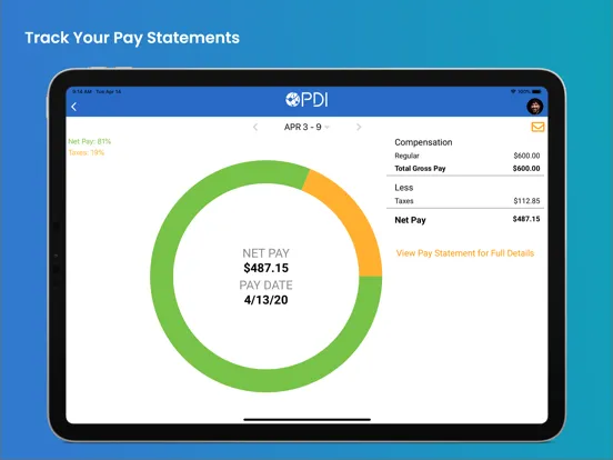 PDI Employee Self-Service iPad  স্ক্রিনশট