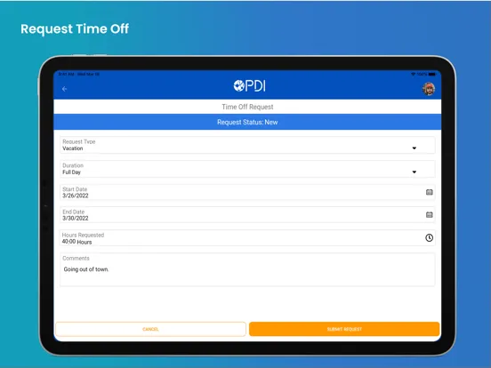 PDI Employee Self-Service iPad  স্ক্রিনশট