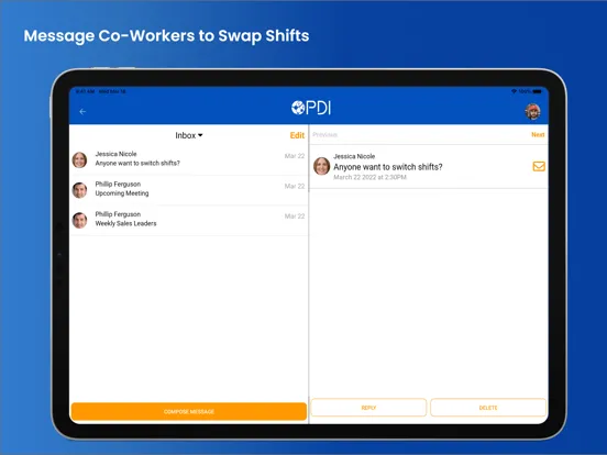 PDI Employee Self-Service iPad  স্ক্রিনশট