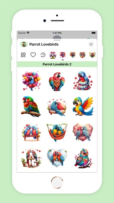 Tangkapan skrin Parrot Lovebirds