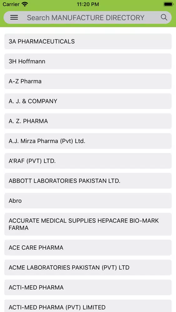 Pakistan Drug Manual Ekran Görüntüleri