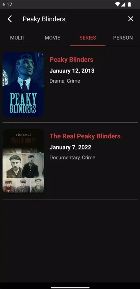 Tangkapan layar Metro Movie Database