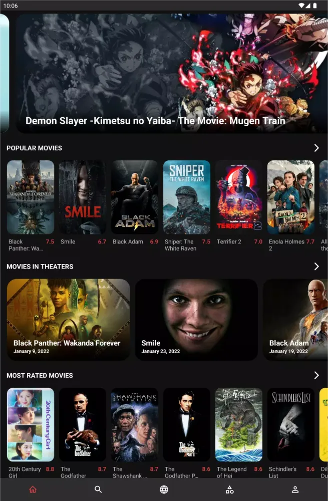 Tangkapan layar Metro Movie Database