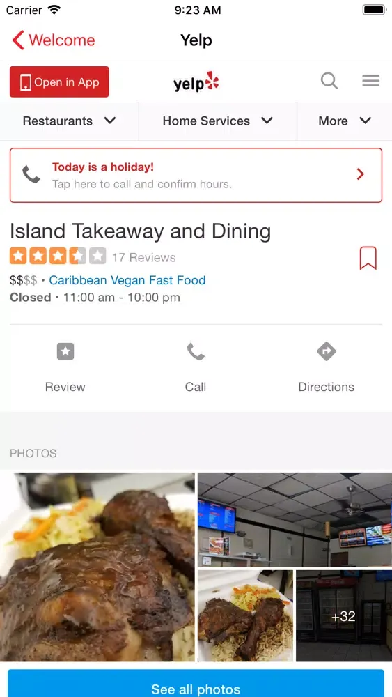 Screenshot di Island Takeaway & Dining ATL