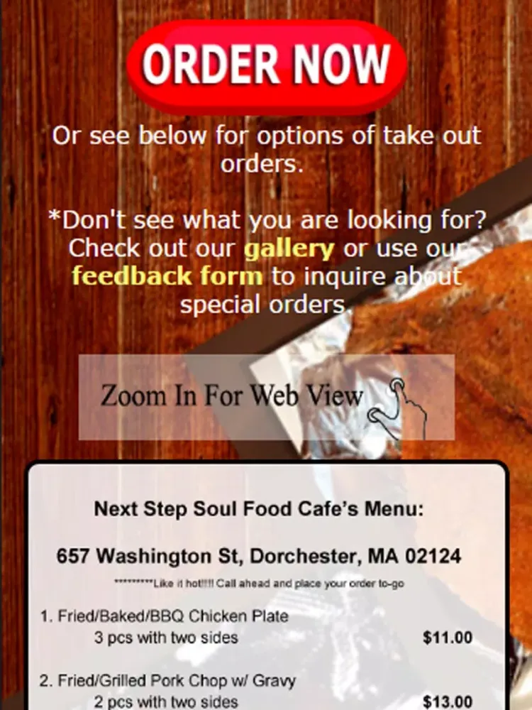 Next Step Soul Food Cafe iPad  Screenshots