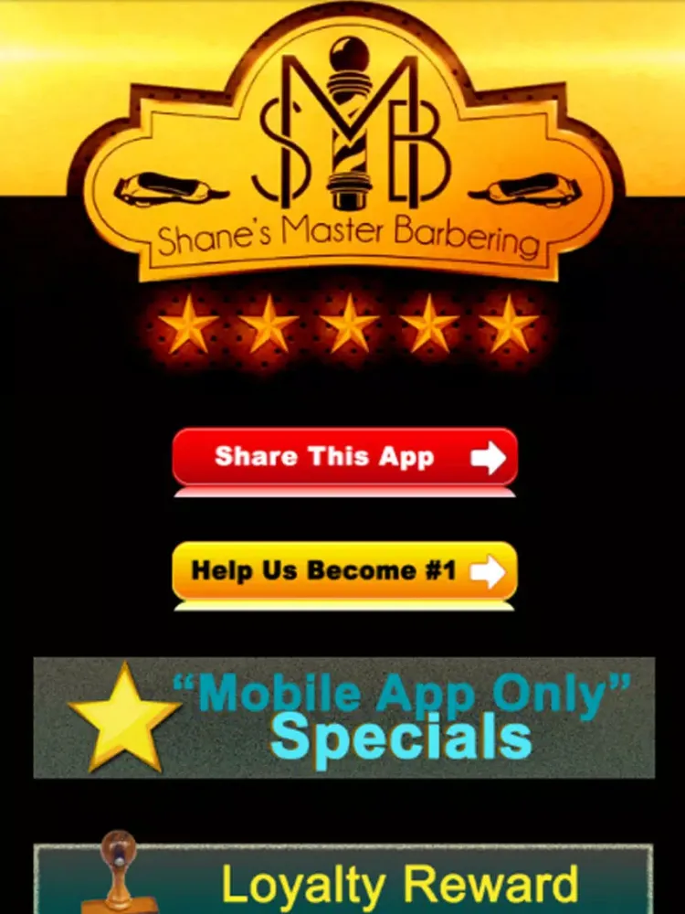 Shane's Master Barbering iPad  स्क्रीनशॉट