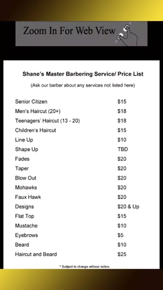 Shane's Master Barbering स्क्रीनशॉट