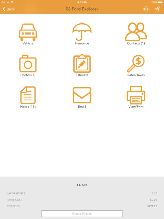 Скриншоты PDR Mobile iPad 