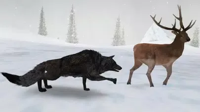 Screenshot di Wolf Simulator 2016. Real Howling Wild Wolves In Virtual Hunting