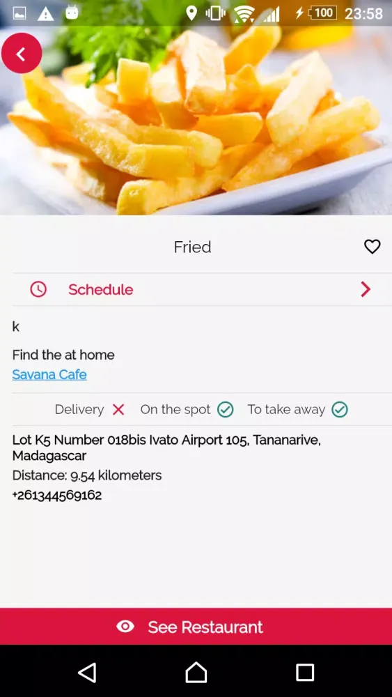 Tangkapan layar Menu advisor