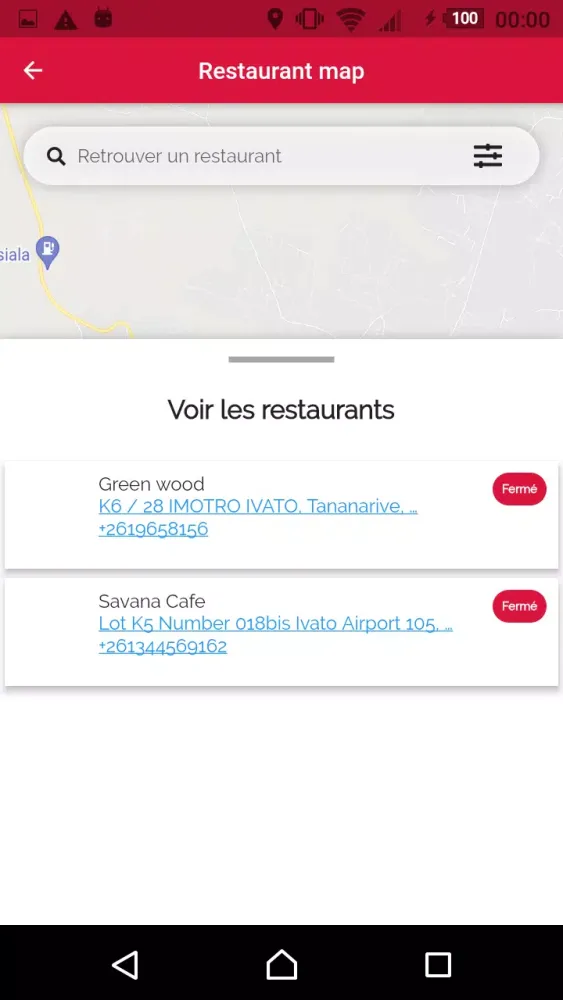 Tangkapan layar Menu advisor