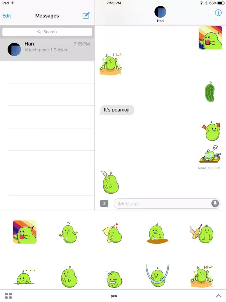 Скриншоты Peamoji Stickers iPad 