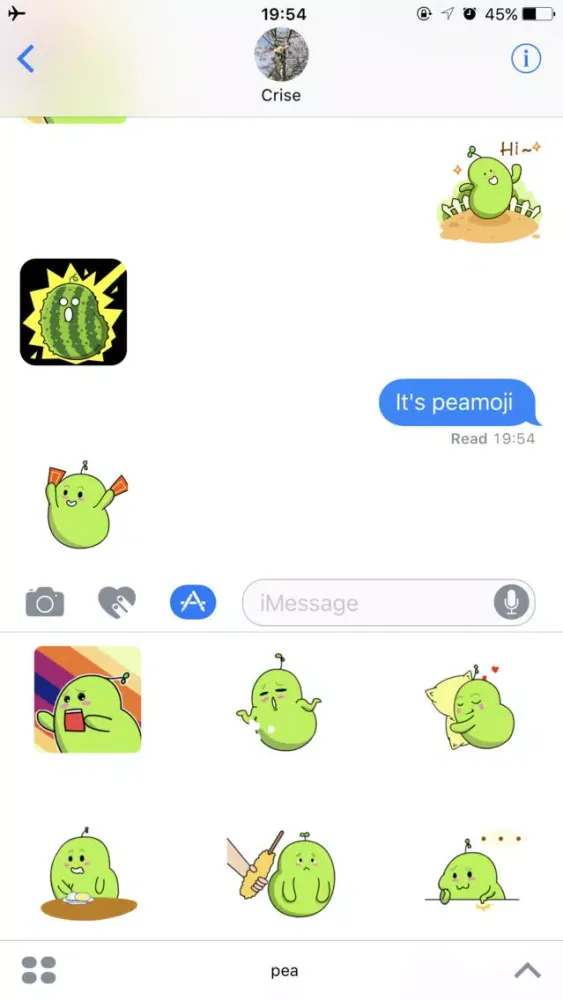 Скриншоты Peamoji Stickers