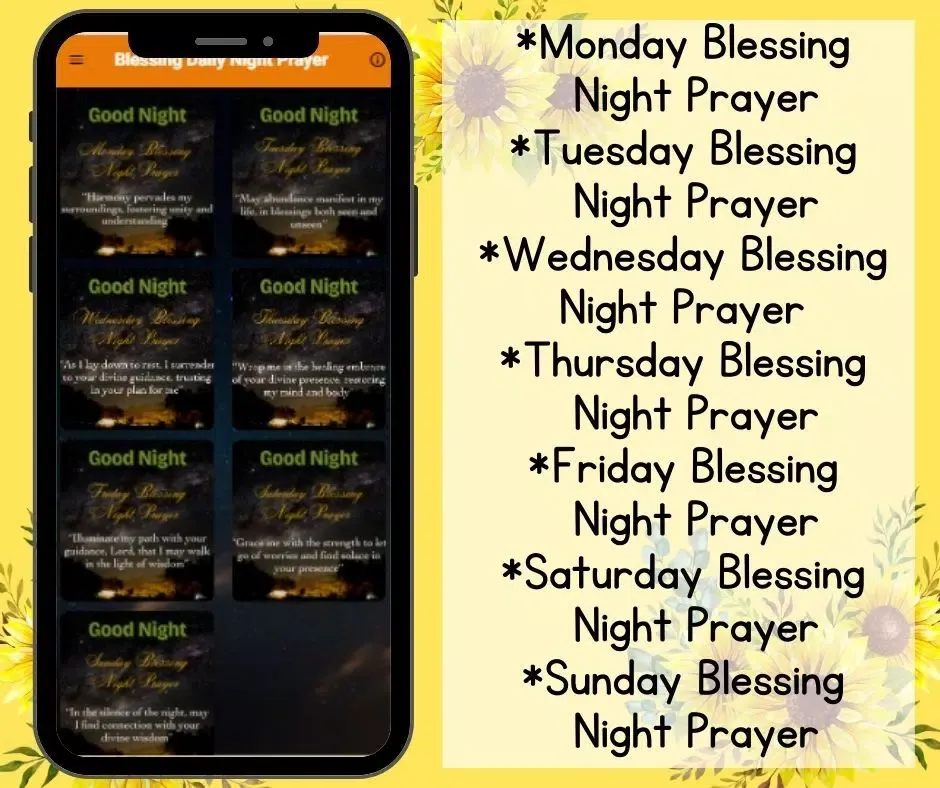 Capturas de tela do Blessing Daily Night Prayer