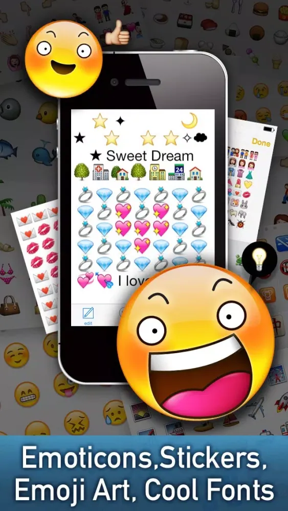 Emoji Keyboard + CoolText Free سکرین شاٹس
