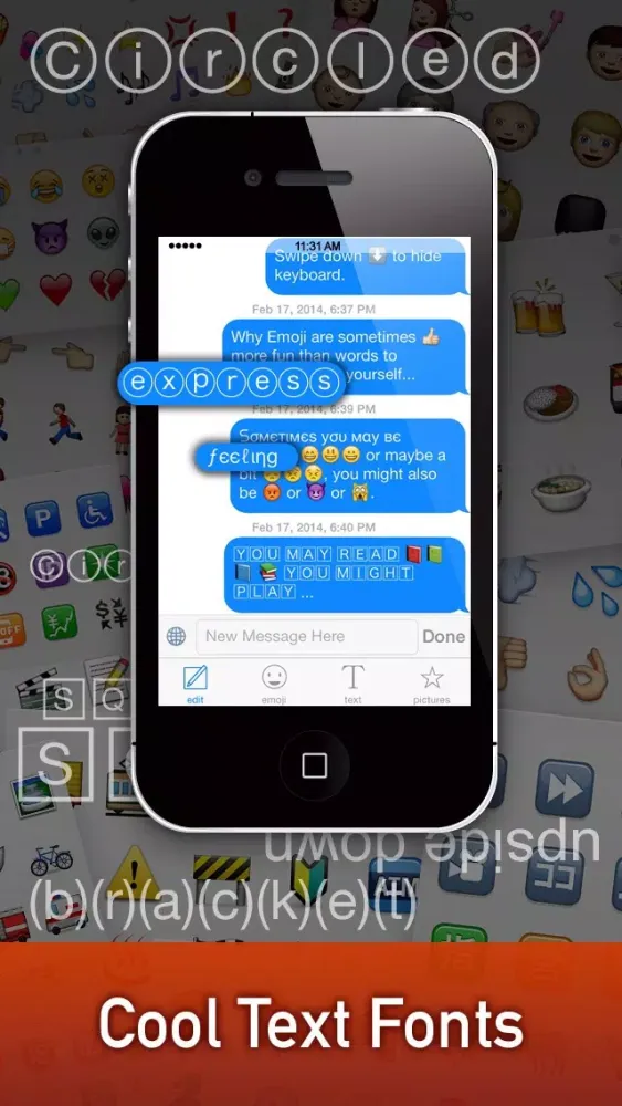 Emoji Keyboard + CoolText Free سکرین شاٹس