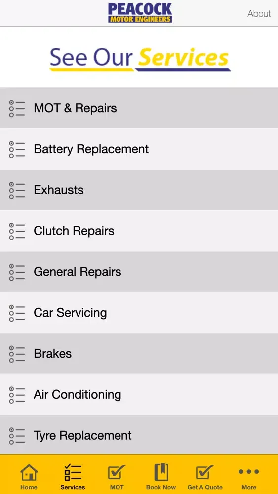 Capturas de pantalla de Peacock Motor Engineers