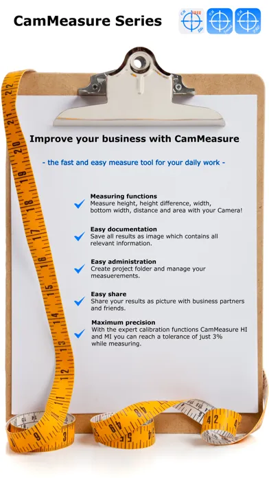 CamMeasure Lite Measure height width distance area應用截圖