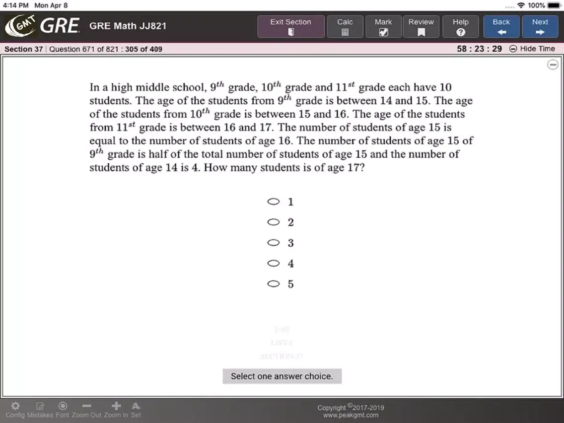Practice 5 for GRE® Test iPad  স্ক্রিনশট