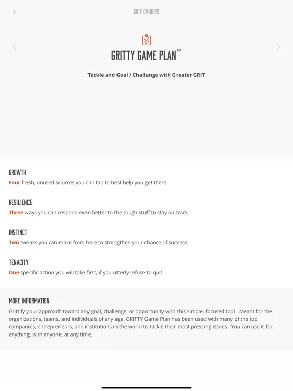 Zrzuty ekranu GRIT® iPad 