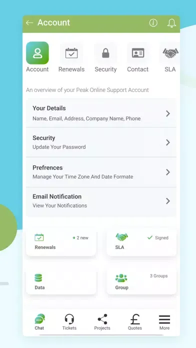 Peak Online Support स्क्रीनशॉट