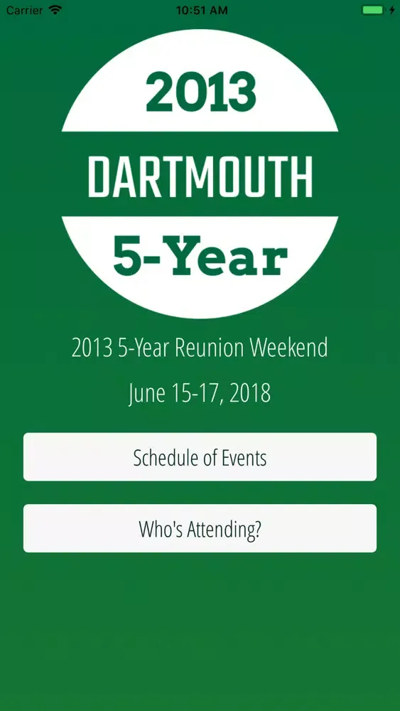 Capturas de pantalla de Dartmouth 2013 Reunion