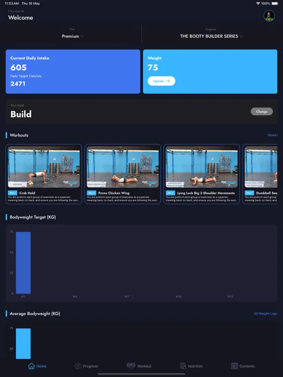 ภาพหน้าจอของ Peak Physique Health & Fitness iPad 