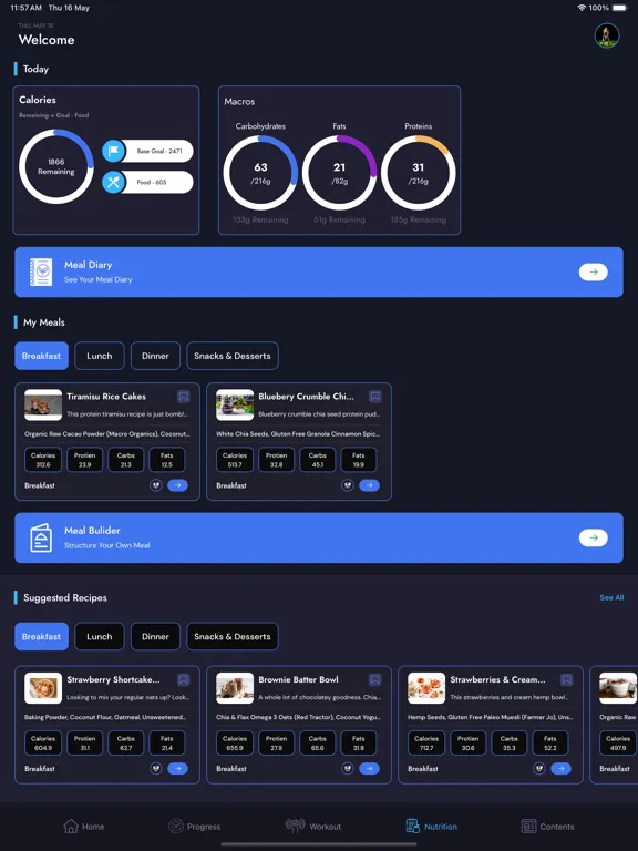 ภาพหน้าจอของ Peak Physique Health & Fitness iPad 