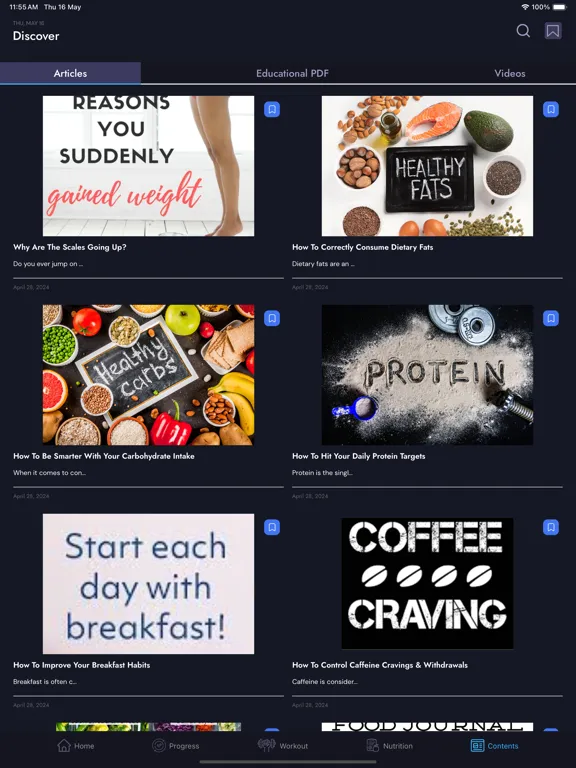 ภาพหน้าจอของ Peak Physique Health & Fitness iPad 