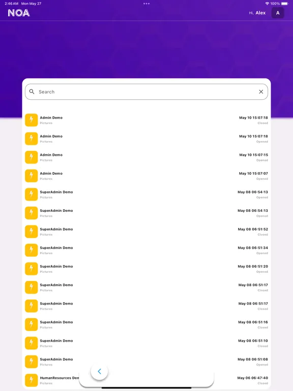 Ảnh chụp màn hình của EnviSense iPad 