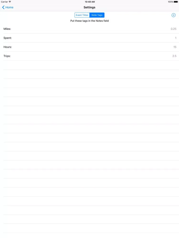 Tangkapan skrin Calendar Track iPad 