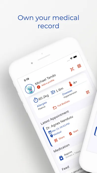 Capturas de tela do Mage — Own your medical record
