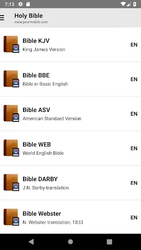 Screenshot di Bible: KJV, BBE, ASV, WEB, LSG
