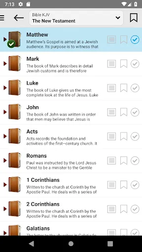 Screenshot di Bible: KJV, BBE, ASV, WEB, LSG