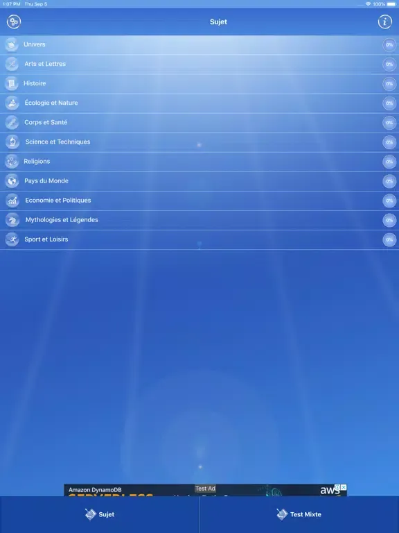 Capturas de pantalla de Culture et Plaisir Quizz iPad 