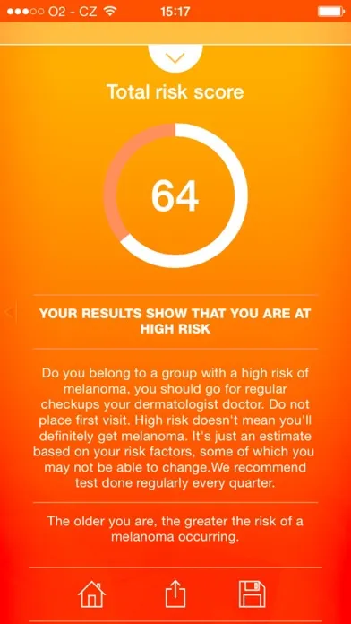 Melanoma Test - risk calculator of skin cancer Screenshots