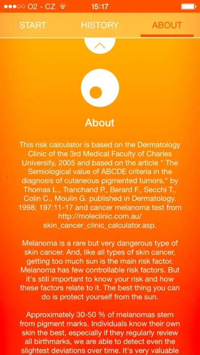 Melanoma Test - risk calculator of skin cancer Screenshots