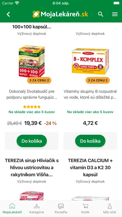 Скриншоты MojaLekáreň.sk