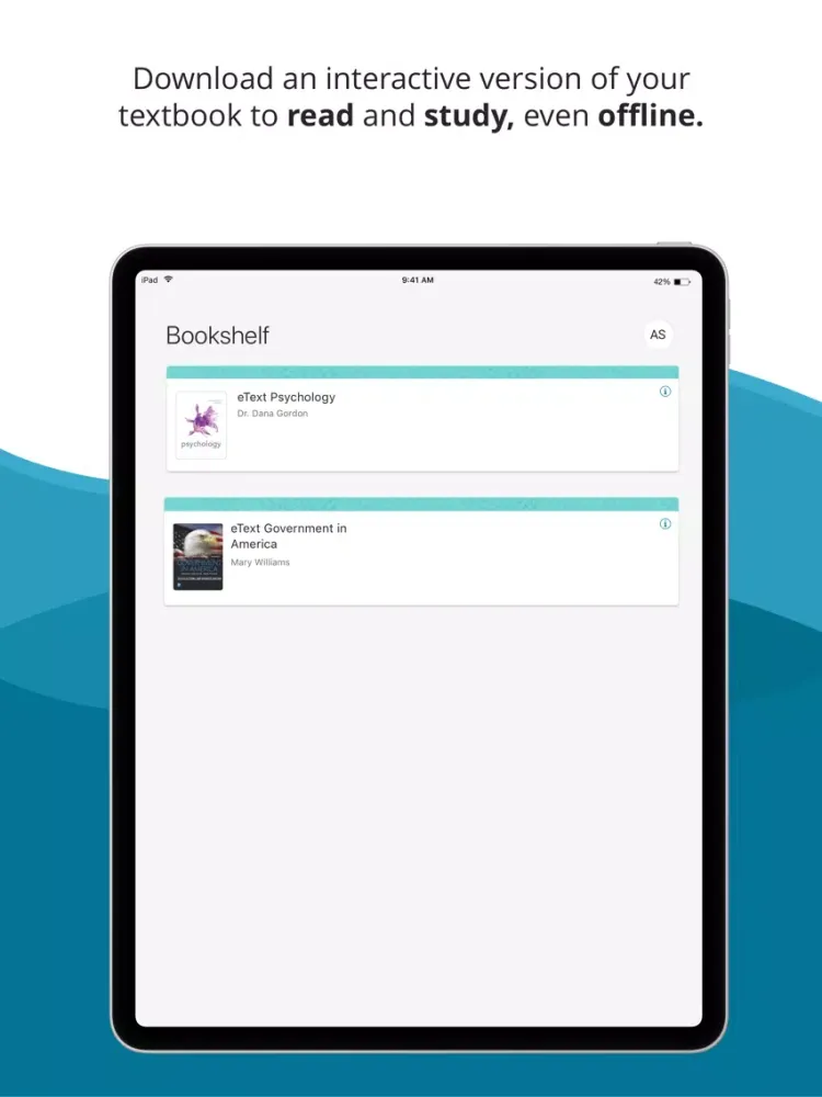 Capturas de tela do Pearson eText | Global iPad 