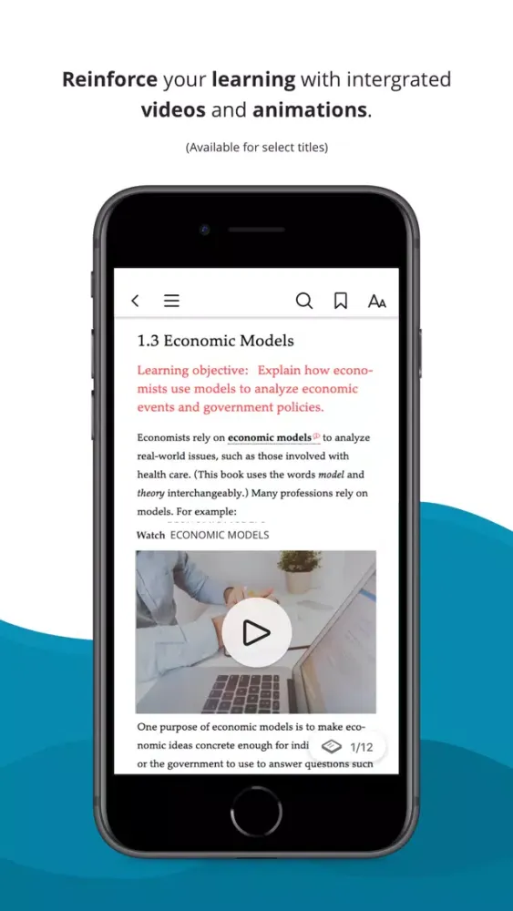 Capturas de tela do Pearson eText | Global