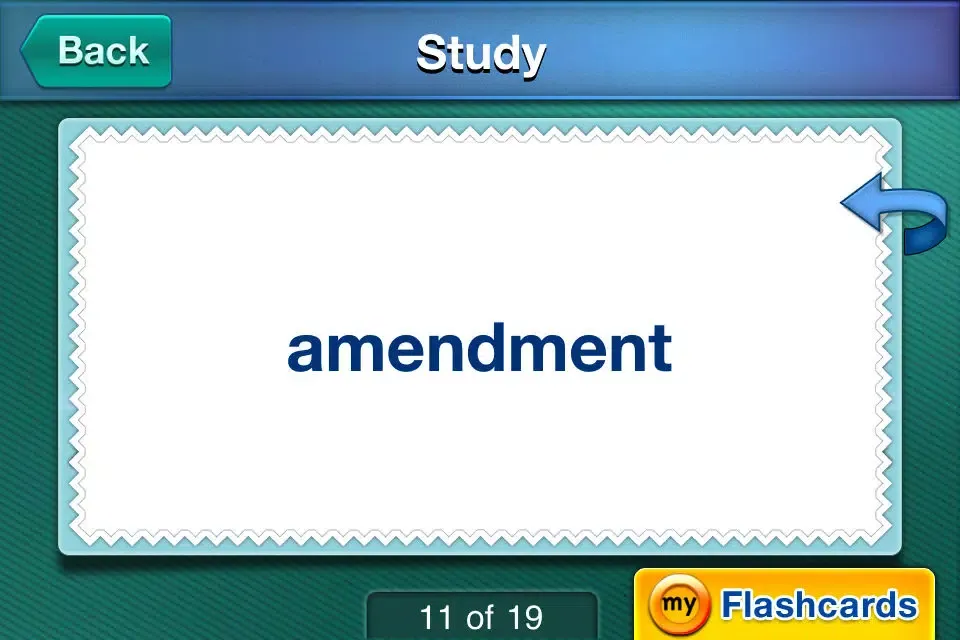 Captures d'écran de American Government myFlashcard Maker