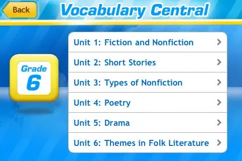 Vocabulary Central Grade 6 Screenshots